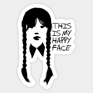 This Is My Happy Face Wednesday Sticker